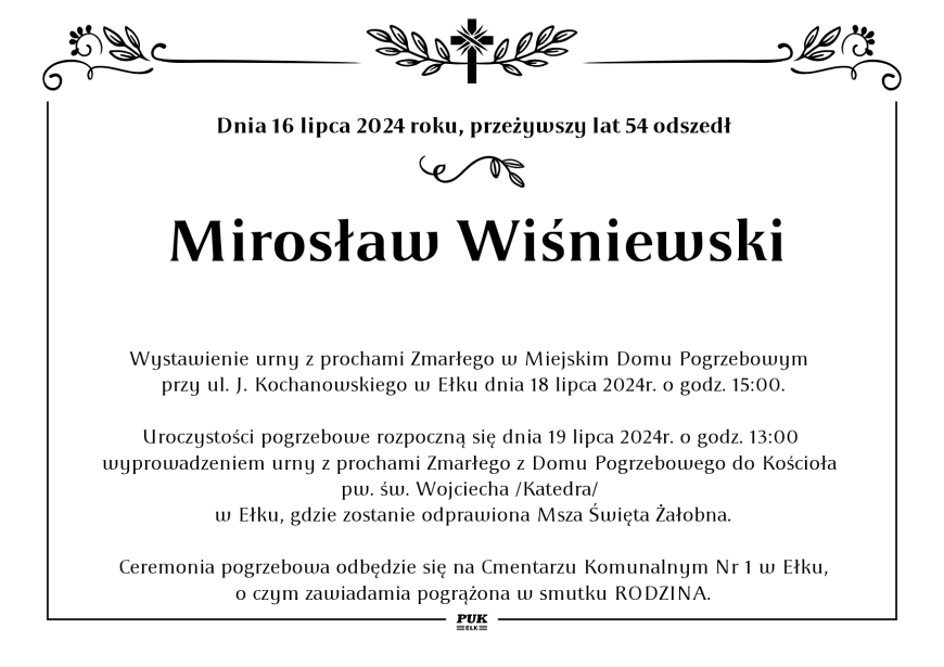 Mirosław Wiśniewski - nekrolog